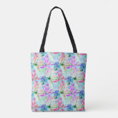kleurrijke orchideeën tote bag (Achterkant)