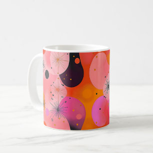 Kleurrijke organische en geometrische vormen.  koffiemok