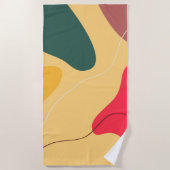 Kleurrijke organische vormen abstracte achtergrond strandlaken (Voorkant)