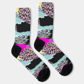 Kleurrijke organische vormen mode sokken (Rechts)