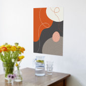 Kleurrijke organische vormen Moderne Poster kunst (Laag (Keuken))