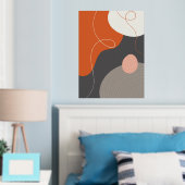 Kleurrijke organische vormen Moderne Poster kunst (Insitu (Slaapkamer))