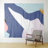 Kleurrijke organische vormen moderne samenstelling wandkleed (In Situ (horizontaal))