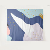 Kleurrijke organische vormen moderne samenstelling wandkleed (Voorkant (horizontaal))