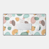 Kleurrijke organische vormen patroon monogram bureaumat (Keyboard & Muis)