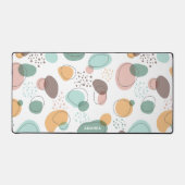 Kleurrijke organische vormen patroon monogram bureaumat (Voorkant)