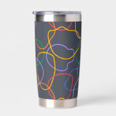 Kleurrijke organische vormen patroon Monogram Geïsoleerde Drinkbeker (Rechts)