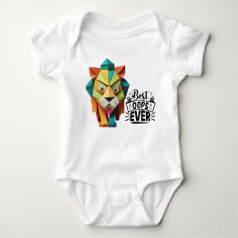 Kleurrijke Origami Lion ArtWork ontwerp Romper