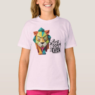 Kleurrijke Origami Lion ArtWork ontwerp T-shirt