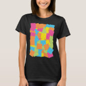 Kleurrijke Originele Sticky Note Art Roze Sinaasap T-shirt (Voorkant)