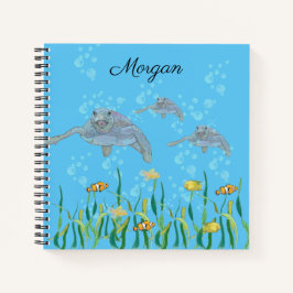 Kleurrijke Originele Tekening van Zeeschildpad Per Notitieboek