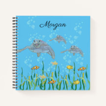 Kleurrijke originele tekening van zeeschildpadden 