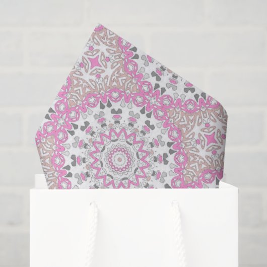 Kleurrijke ornament mandala caleidoscoop tissuepapier (Cadeauzakje)