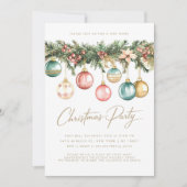  kleurrijke Ornamenten Baubles kerstfeest Kaart (Voorkant)