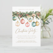  kleurrijke Ornamenten Baubles kerstfeest Kaart (Staand voorkant)