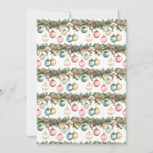  kleurrijke Ornamenten Baubles kerstfeest Kaart