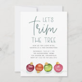 Kleurrijke Ornamenten kerstboomtrimpartij Kaart (Voorkant)