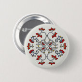 Kleurrijke Ornamenten Patroon Button (Voorkant /achterkant)