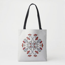 Kleurrijke Ornamenten Patroon Canvas tas