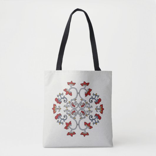Kleurrijke Ornamenten Patroon Canvas tas (Voorkant)