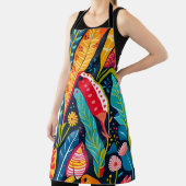 Kleurrijke Otomi Floral Art patroon Schort (Insitu)