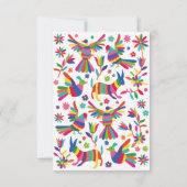 KLEURRIJKE OTOMI MEXICAANSE BRUILOFT MENU (Achterkant)