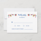 KLEURRIJKE OTOMI MEXICAANSE RSVP-KAART (Voorkant)