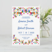 KLEURRIJKE OTOMI MEXICAANSE UITNODIGING (Staand voorkant)