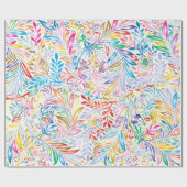 Kleurrijke Otomi-printer, Floral & Animal Pattern Cadeaupapier (Vlak)