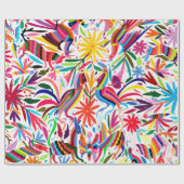 Kleurrijke Otomi-printer, Floral/Animal Pattern Cadeaupapier (Vlak)