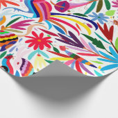 Kleurrijke Otomi-printer, Floral/Animal Pattern Cadeaupapier (Hoek)