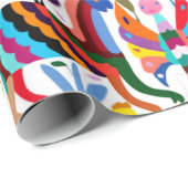 Kleurrijke Otomi-printer, Floral/Animal Pattern Cadeaupapier (Rol Hoek)