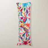 Kleurrijke Otomi-printer, Floral/Animal Pattern Lichaamskussen (Voorkant Verticaal)