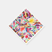 Kleurrijke Otomi-printer, Floral/Animal Pattern Servet (Hoek)