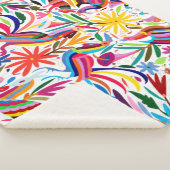 Kleurrijke Otomi-printer, Floral/Animal Pattern Sherpa Deken (3/4)