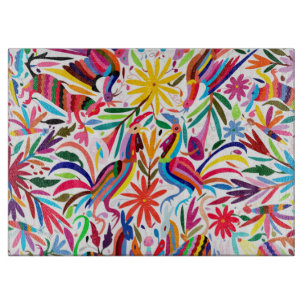 Kleurrijke Otomi-printer, Floral/Animal Pattern Snijplank