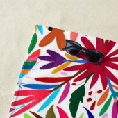 Kleurrijke Otomi-printer, Floral/Animal Pattern Strandlaken (In situ)