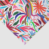 Kleurrijke Otomi-printer, Floral/Animal Pattern Tissuepapier (Detail)