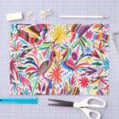Kleurrijke Otomi-printer, Floral/Animal Pattern Tissuepapier (Craft)