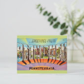 Kleurrijke Oude Bethlehem PA Briefkaart (Staand voorkant)
