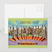 Kleurrijke Oude Bethlehem PA Briefkaart (Voorkant / Achterkant)