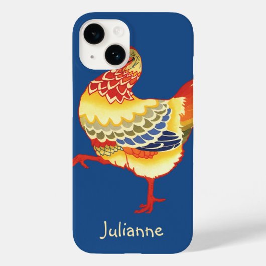 Kleurrijke Oude Boerderijkip van de Boerderij Case-Mate iPhone Case (Achterkant)