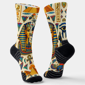 Kleurrijke Oude Egyptische farao's Scarabeeën Valk Sokken