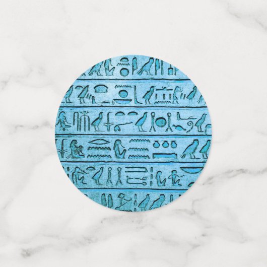 Kleurrijke oude Egyptische hiërogliefen Confetti (Kleine voorkant)