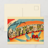 Kleurrijke Oude Gettysburg PA Briefkaart (Voorkant / Achterkant)