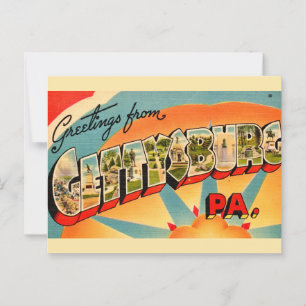 Kleurrijke Oude Gettysburg PA Briefkaart