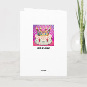 Kleurrijke oude koningin grappige gay verjaardag kaart (Achterkant)