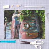 Kleurrijke oude roestige vrachtwagen tissuepapier (Craft)