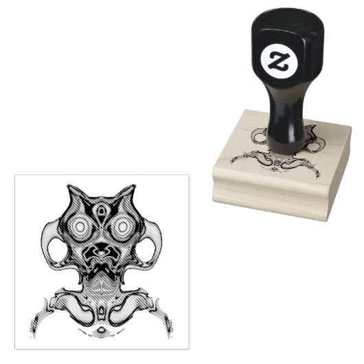 Kleurrijke oude ruimte idol v1 rubberstempel (Gestempeld)