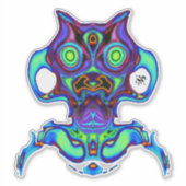 Kleurrijke oude ruimte idol v1 sticker (Voorkant)